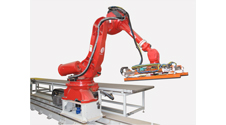 7 axis Robot with motorized vacuum-bars gripping unit